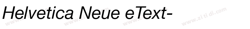 Helvetica Neue eText字体转换